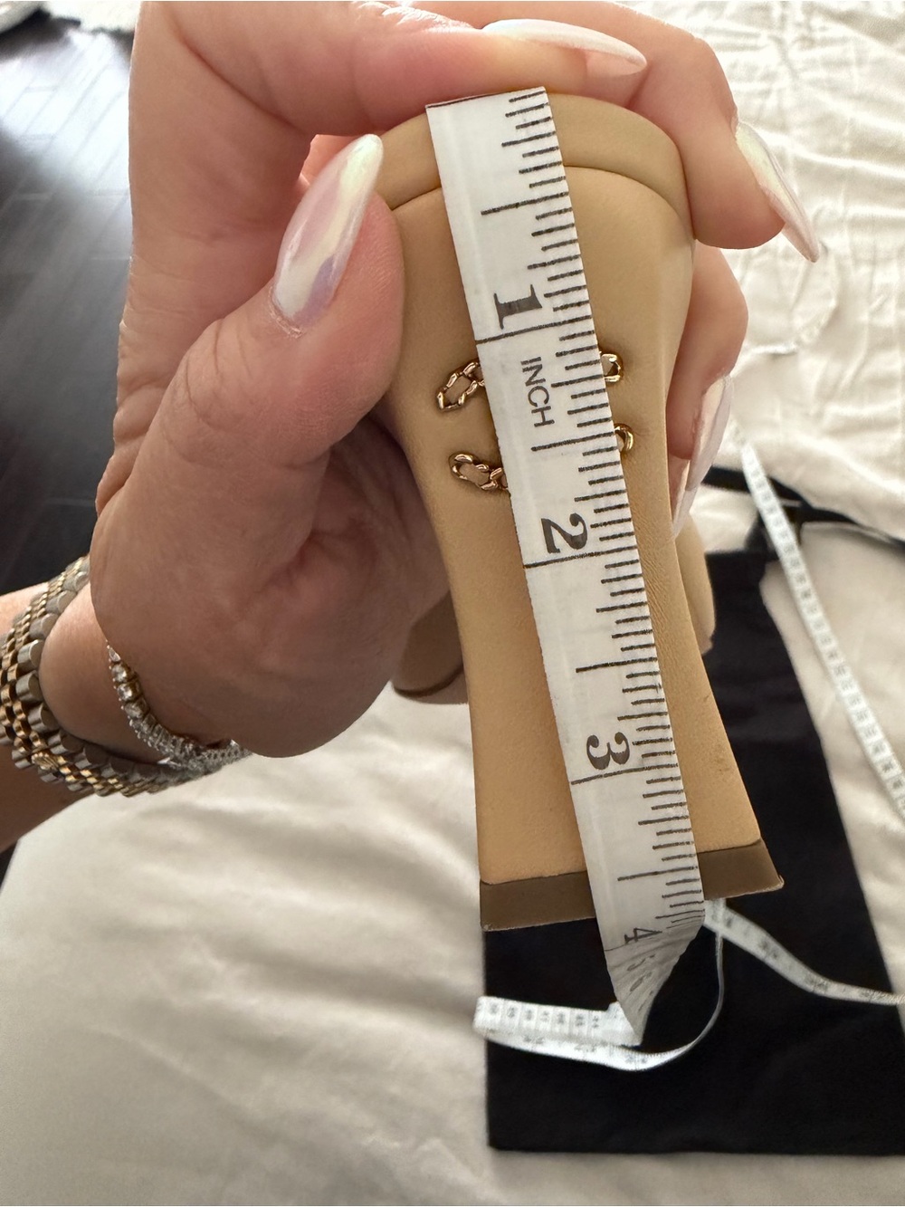 CHANEL Beige Open-Toe Slide Mules - Picture 12 of 13